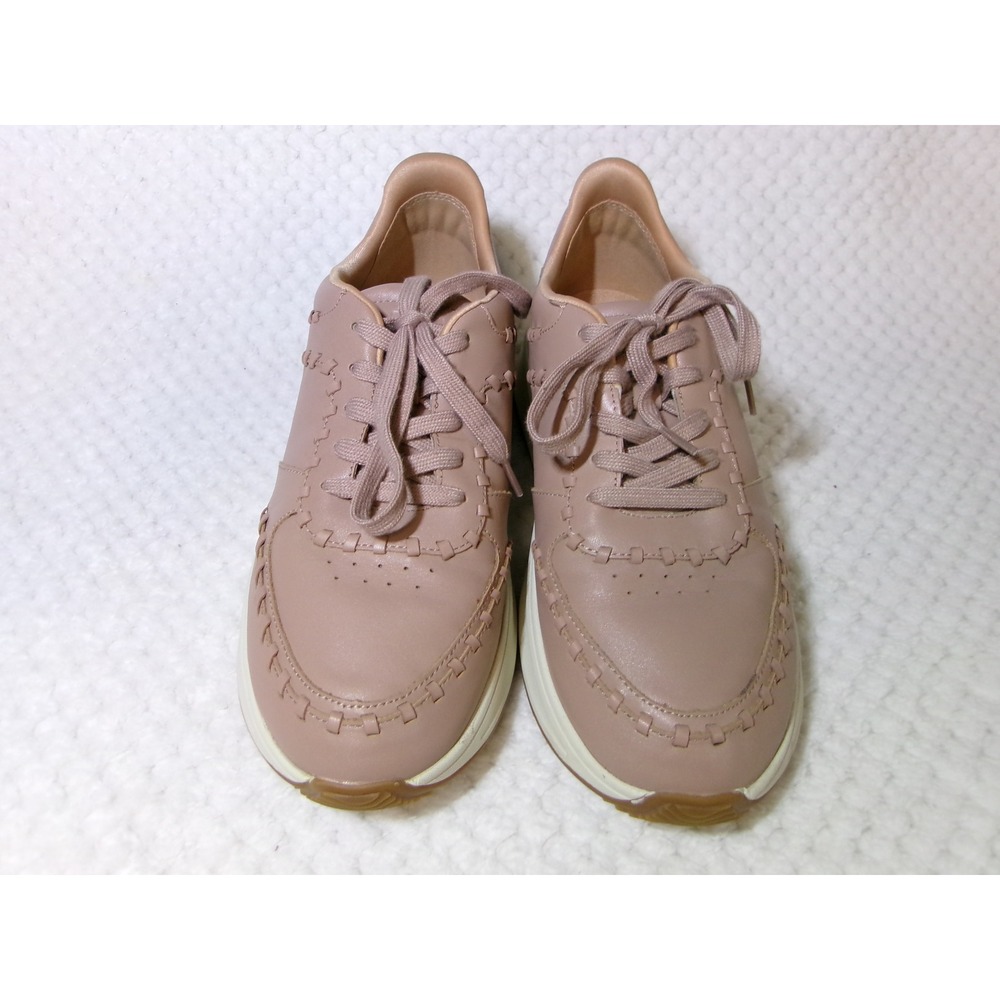 FitFlop F-Mode‎ Leather Flatform Sneakers Blush Pink HN6-A86 Womens Size 9